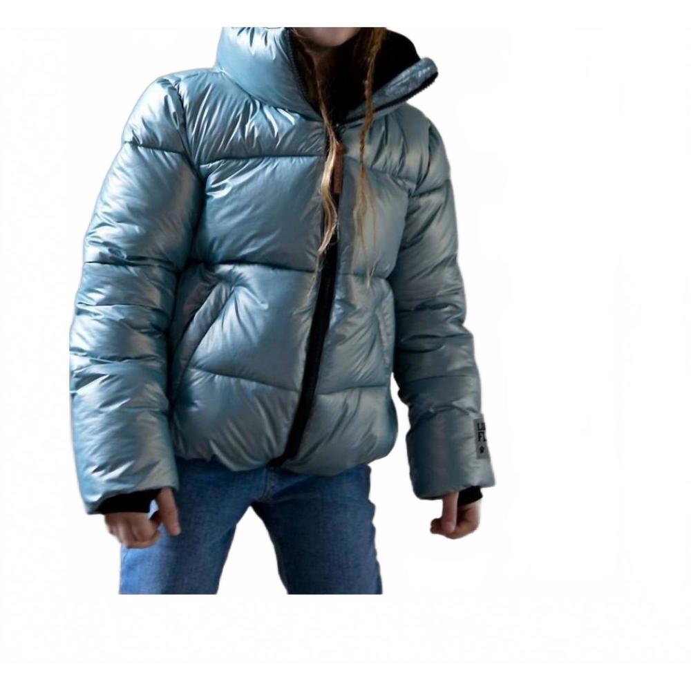 NEW LIKE FLO francesca puffer jacket in aqua